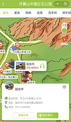 东河镇景区手绘地图智慧导览和语音结合，让景区“活”起来