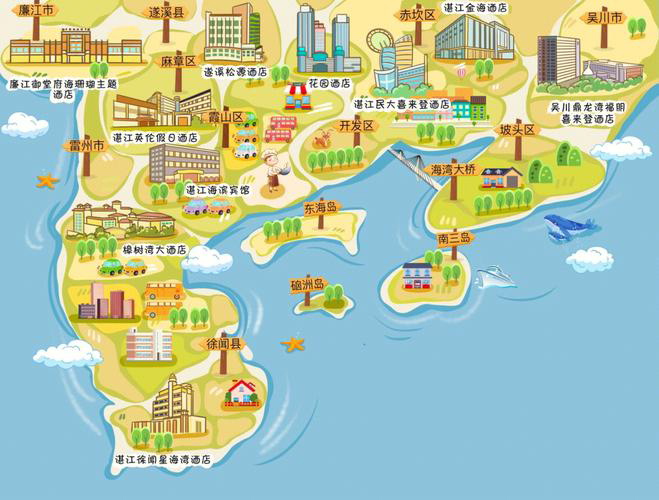 东河镇手绘地图旅游的艺术指南